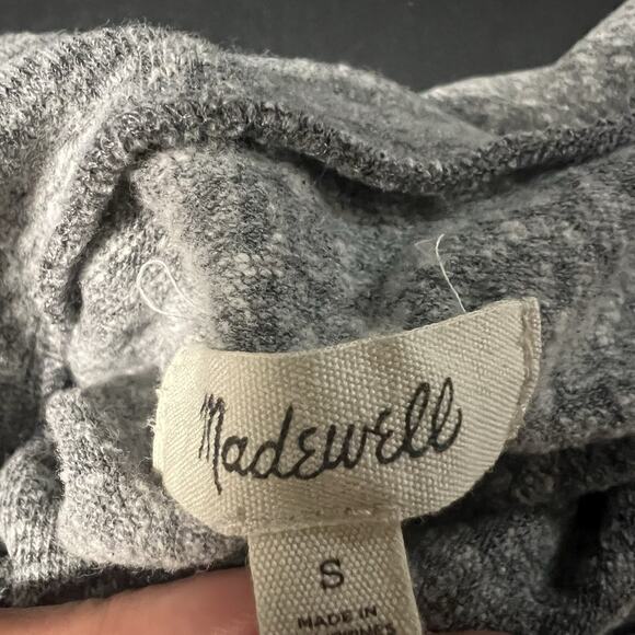 Madewell Turtleneck Bodysuit Long Slv Womens Sz S Heather Smoke Grey Fitted Top - Picture 5 of 7